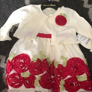 Girls dress with matching sweater.